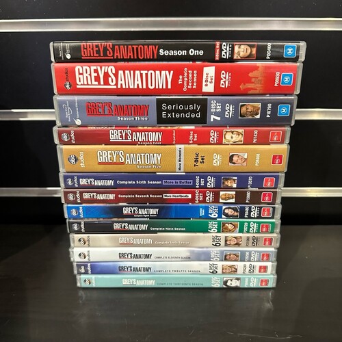 GREY'S ANATOMY TV SERIES: SEASONS 1-13 Region 4 as new/ season 11, 12,13 New/sealed
