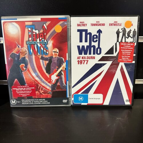 THE WHO DVD BUNDLE - LIVE IN LONDON - AT KILBURN 1977 - GC