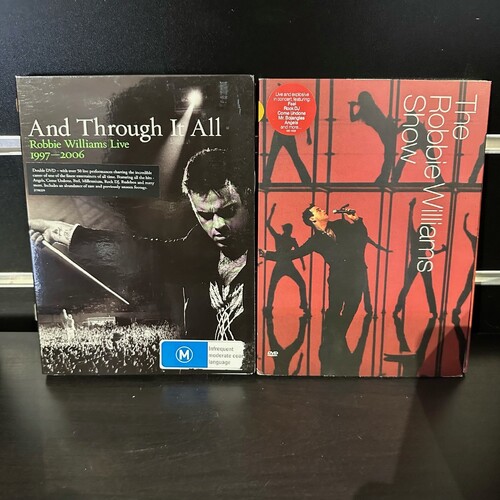 ROBBIE WILLIAMS DVD BUNDLE - AND THROUGH IT ALL LIVE 1997-2006,  THE ROBBIE WILLIAMS SHOW - GC