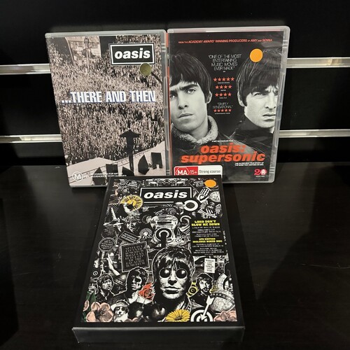 OASIS DVD BUNDLE - ...THERE AND THEN, SUPERSONIC, LORD DONT SLOW ME DOWN - GC