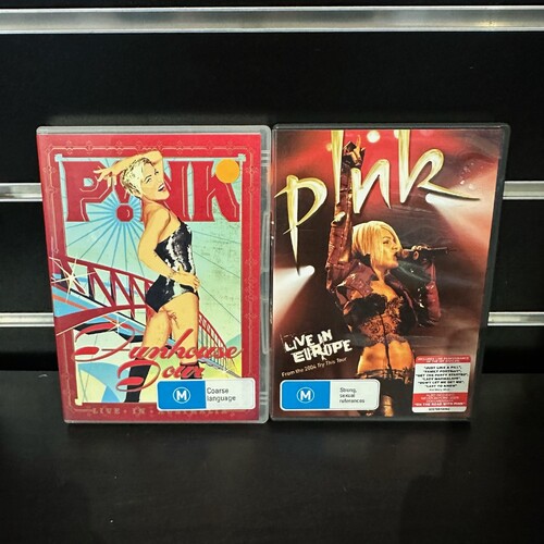 P!NK DVD BUNDLE - FUNHOUSE TOUR (LIVE IN AUSTRALIA) LIVE IN EUROPE 2004 - GC