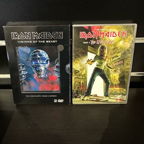 IRON MAIDEN DVD BUNDLE - VISIONS OF THE BEAST & THE EARLY DAYS - GC