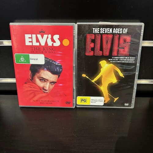 ELVIS DVD BUNDLE - ELVIS THE KING OF ROCK 'N' ROLL & THE SEVEN AGES OF ELVIS - GC