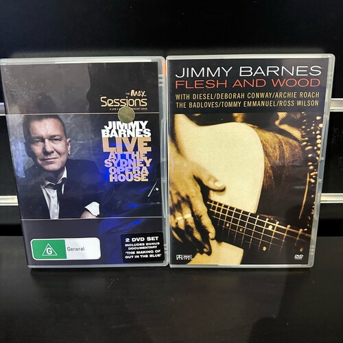 JIMMY BARNES DVD BUNDLE - LIVE AT THE SYDNEY OPERA HOUSE & FLESH AND WOOD - GC