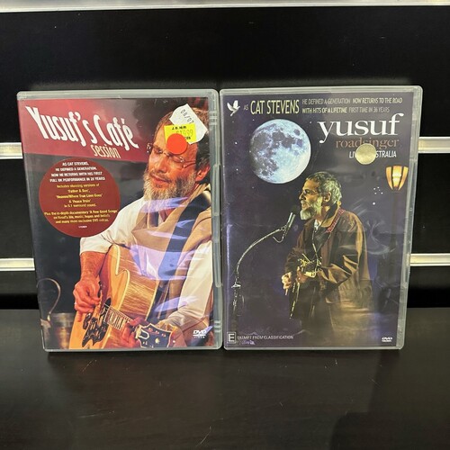 CAT STEVENS DVD BUNDLE - YUSUF'S CAFE SESSION & YUSUF ROADSINGER LIVE IN AUSTRALIA - GC