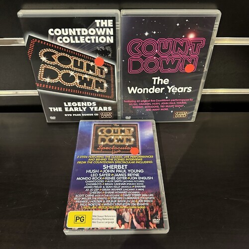 COUNTDOWN DVD BUNDLE - LEGENDS THE EARLY YEARS, THE WONDER YEARS, SPECTACULAR LIVE - GC