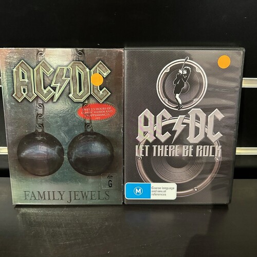 ACDC DVD BUNDLE - FAMILY JEWELS & LET THERE BE ROCK - GC