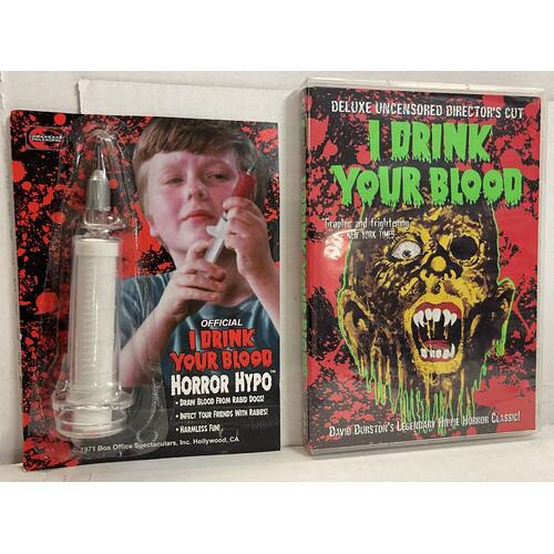 I Drink Your Blood DVD & Syringe Uncensored Directors Cut Limited Autographed Ed. #381 to 500