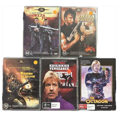 CHUCK NORRIES 5 MOVIE BUNDLE - DVD - REGION 4