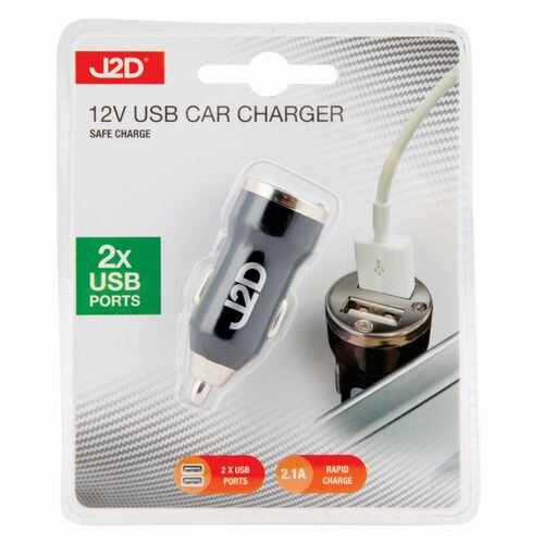 J2D USB Twin Car Charger Adapter / 12V