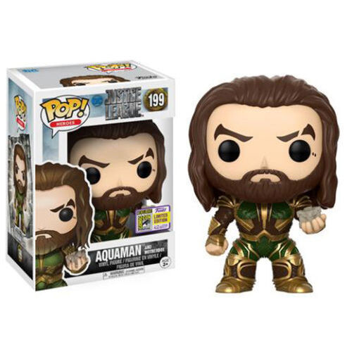 POP! Vinyl Justice League - Aquaman (and motherbox) 2017 NYCC #199 *not Mint Box