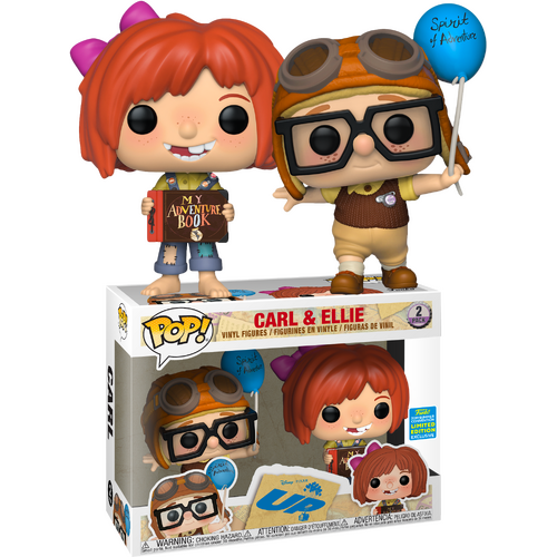 POP! Vinyl Pixar Up - Carl & Ellie 2 Pack 2019 NYCC Exclusive with Pop Protector
