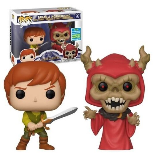 SDCC 2019 THE BLACK CAULDRON TARAN & HORNED KING EXC 2-PACK FUNKO POP! VINYLS