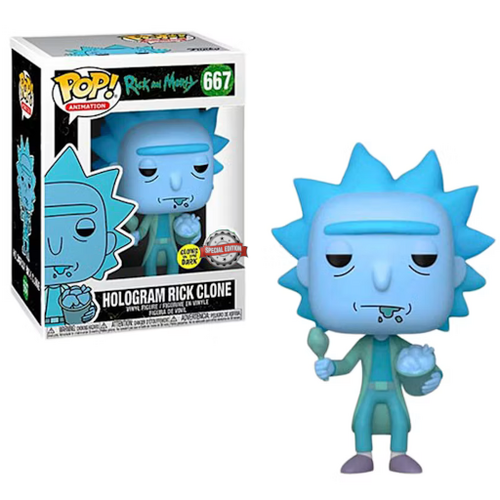 POP! Vinyl Rick and Morty - Hologram Rick Clone GLOW #667