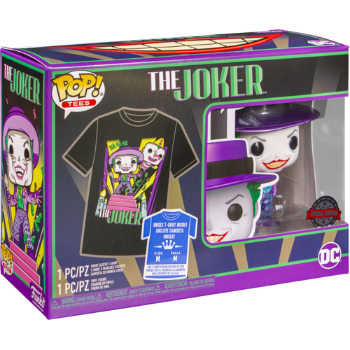 Batman (1989) - The Joker with Megaphone Metallic Pop! Vinyl Figure & T-Shirt Box Set XL