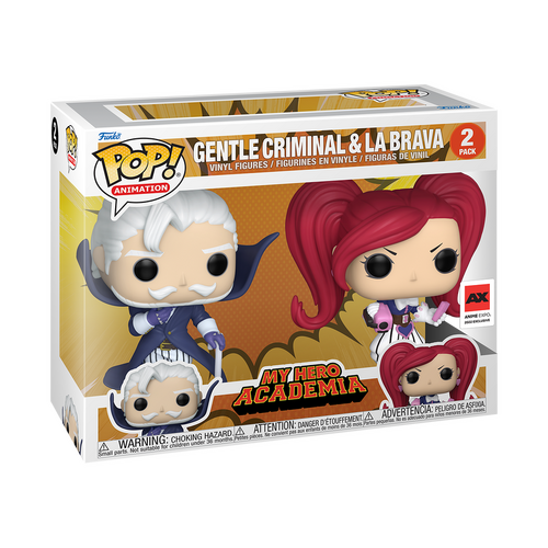 Funko Pop! Gentle Criminal & La Brava 2022 Anime Expo Exclusive STICKERED MY HERO ACADEMIA