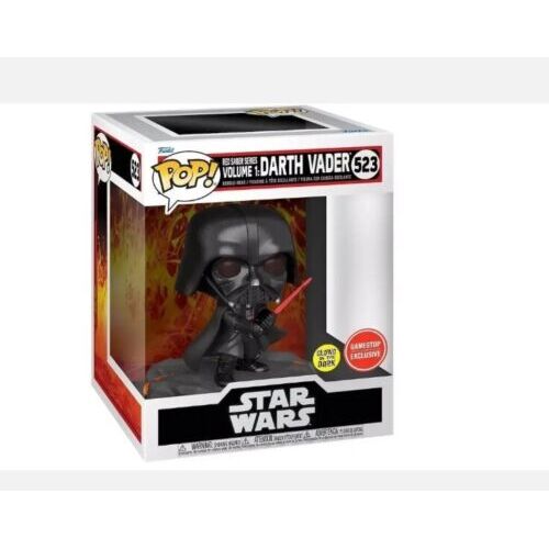 Star Wars Red Saber Series Vol 1: Darth Vader #523 GITD GameStop Exclusive Funko import