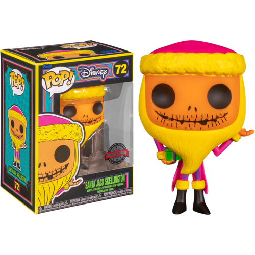 POP! Vinyl The Nightmare Before Christmas - Santa Jack Skellington Blacklight #72