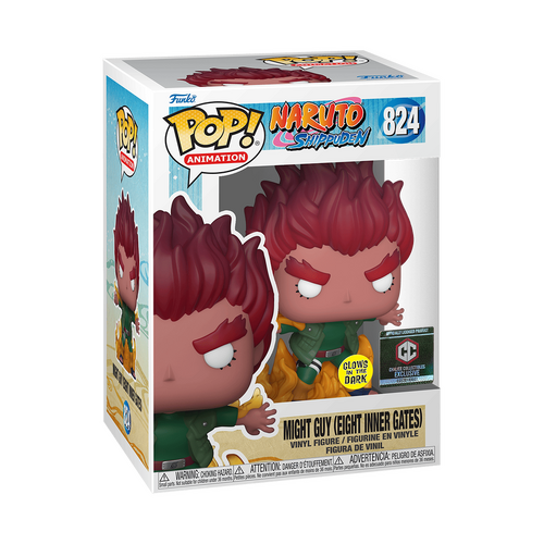 NARUTO SHIPPUDEN POP! MIGHT GUY (EIGHT INNER GATES) (GLOW) CHALICE STICKERED WITH PROTECTOR