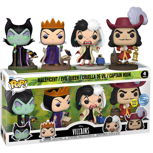 POP! Vinyl Disney - Villains Glow-in-the-Dark Pop! Vinyl Figure 4-Pack