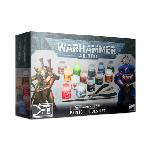60-12 Warhammer 40K Paints + Tools Se