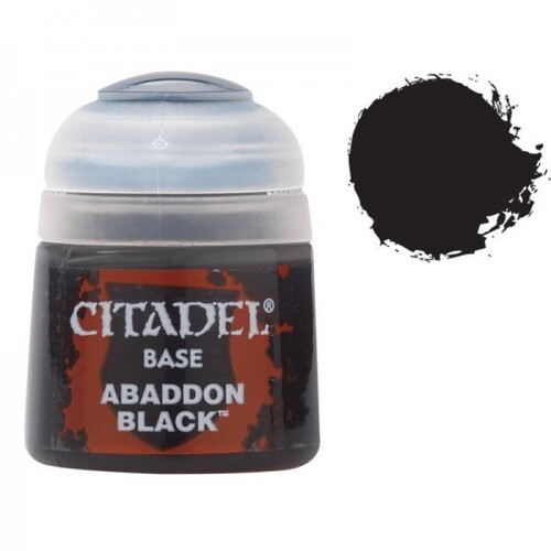 Citadel Base: Abaddon Black 21-25 acrylic paint 12ml