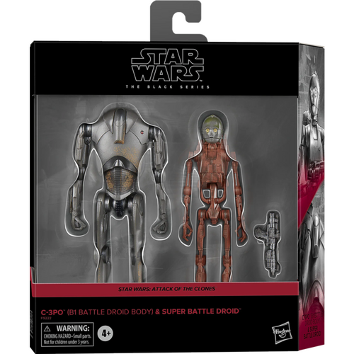 Star Wars Black Series Episode II: Attack of the Clones - C-3PO (B1 Battle Droid Body) & Super Battle Droid Black Series 6" Scale Action Figure 2-Pack