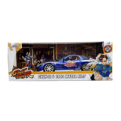 Street Fighter - Mazda RX-7 (1993) 1:24 Scale with Chun-Li Figure