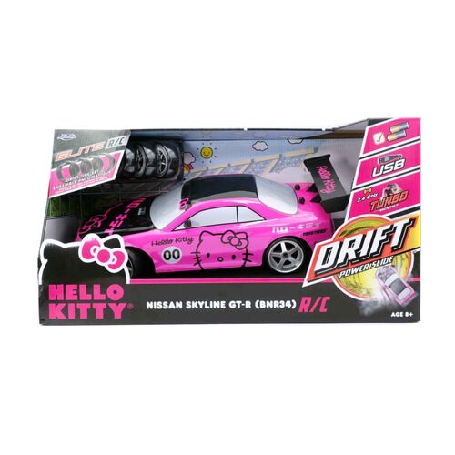 Hello Kitty - 2002 Nissan Skyline GT-R (BNR34) 1:10 Scale Remote Control Car drift