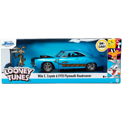 Looney Tunes - Plymouth Road Runner 1970 with Wile E Coyote 1:24 Scale Hollywood Ride die cast car