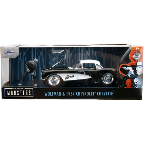 The Wolfman (1941) - Wolfman & 1957 Chevrolet Corvette Hollywood Rides 1/24th Scale Die-Cast Vehicle Replica