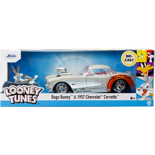 Looney Tunes - Bugs Bunny & 1957 Chevrolet Corvette Hollywood Rides 1/24th Scale Die-Cast Vehicle Replica