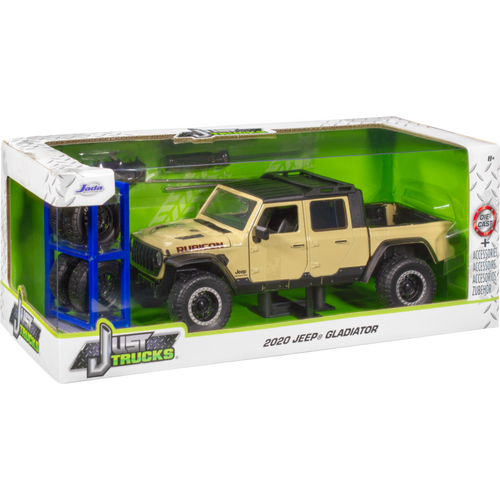 1:24th Just Trucks - 2020 Jeep Gladiator with Tyre Rack 1/24th Scale Die-Cast Vehicle Replica