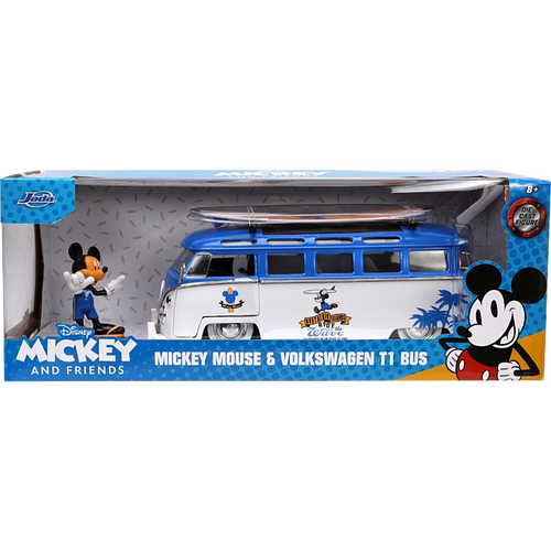 Mickey and Friends - Mickey Mouse & Volkswagen T1 Bus 1/24th Scale Die-Cast Vehicle Replica