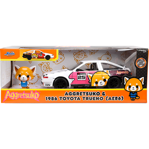 Aggretsuko - Aggretsuko & 1986 Toyota Trueno (AE86) 1/24th Scale Die-Cast Vehicle