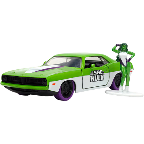 The Savage She-Hulk - She-Hulk & 1973 Plymouth Barracuda 1/32 Scale Die-Cast Vehicle Replica