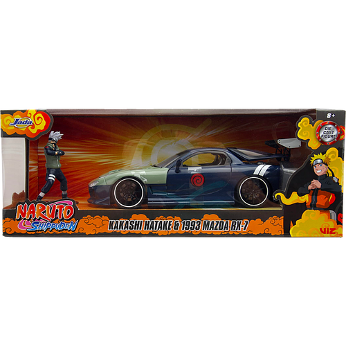 Naruto: Shippuden - Kakashi Hatake & 1993 Mazda RX-7 1/24th Scale Die-Cast Vehicle Replica