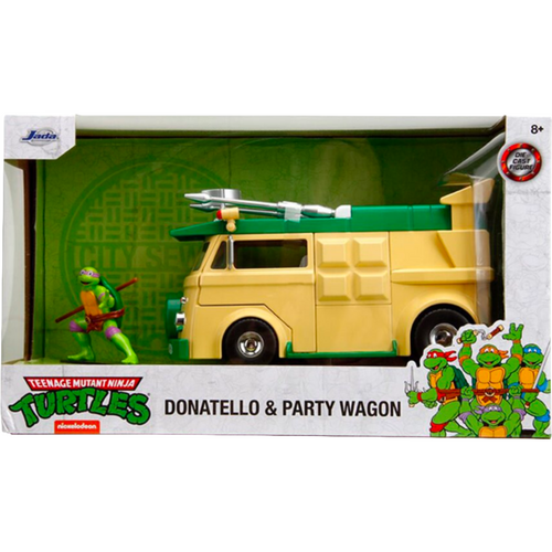 Teenage Mutant Ninja Turtles (1987) - Donatello & Party Wagon Hollywood Rides 1/24th Scale Die-Cast Vehicle Replica