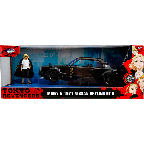 Tokyo Revengers - Mikey & 1971 Skyline GT-R Anime Hollywood Rides 1/24th Scale Die-Cast Vehicle Replica