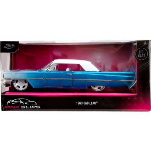 Pink Slips - Blue 1963 Cadillac 1/24th Die-Cast Vehicle Replica