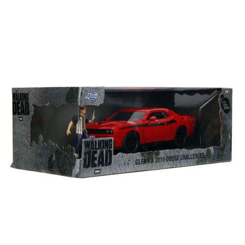 The Walking Dead – Glenn with 2015 Dodge Challenger 1:24 Scale Diecast Vehicle Set