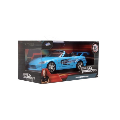 Fast & Furious – 2001 Honda S2000 1:32 Scale Diecast Vehicle (Blue Remix)