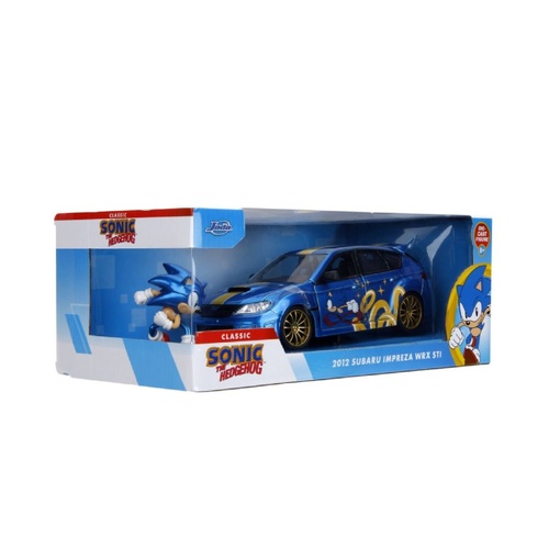 Sonic the Hedgehog – Subaru STI with Sonic Figure 1:24 Scale Diecast Vehicle
