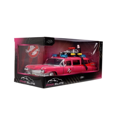 Pink Slips – Ghostbusters Ecto-1 (Pink) 1:24 Scale Diecast Vehicle