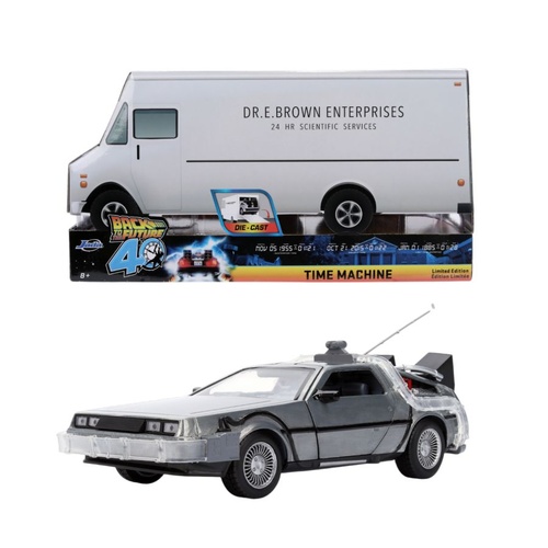 Back to the Future – Delorean 1:24 Scale Vehicle with Truck Box (SDCC Exclusive)