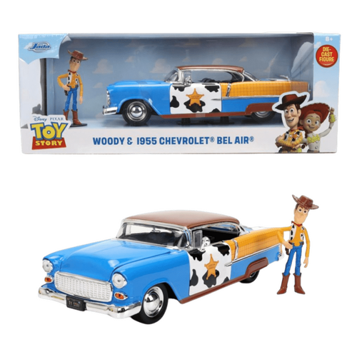 Toy Story – 1:24 Woody Figure with 1955 Chevrolet Bel Air Diecast Vehicle