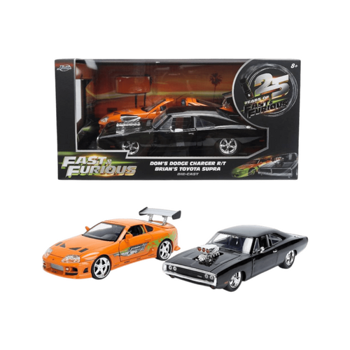 Fast & Furious – 1:24 Dom’s 1970 Charger R/T & Brian’s 1995 Toyota Supra 2-Pack
