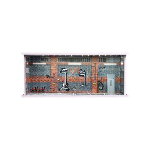 1:64 Diorama – Garage Scene Outdated Factory C (Boxed) Miniature Scene