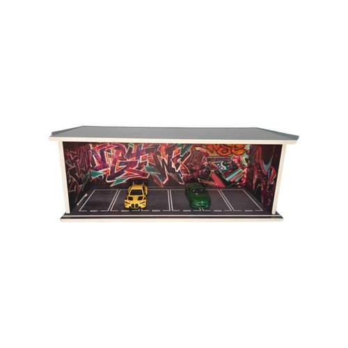 1:64 Diorama – Garage Scene Graffiti Wall E (Boxed) Miniature Scene