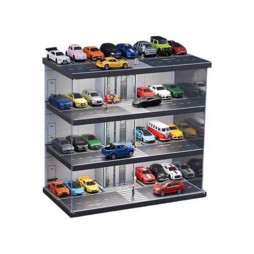 1:64 Diorama – Elevator Parking Lot with Light and Dust Cover Version B Miniature Scene